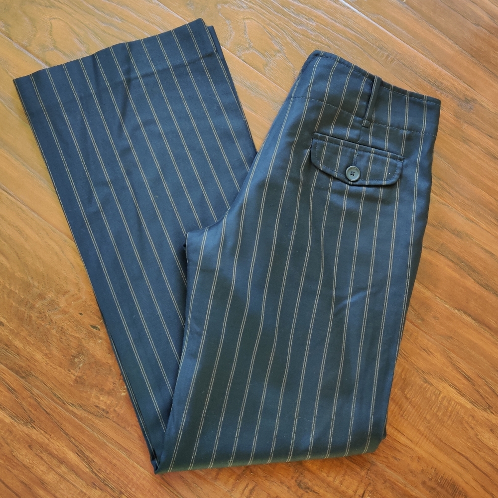 Banana Republic Black Striped Pant